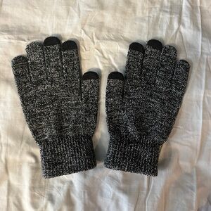 Black and Grey Gloves with Grips, OS